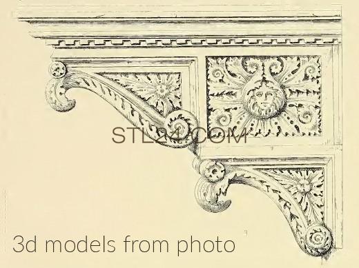 Кронштейны (CORBEL_0783 -  | 3D model 3DSMAX / OBJ / STL) 3D модель для ЧПУ станка